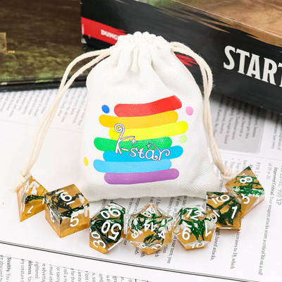 Dadu RPG Resin Unik Mengatur Kerajinan Polyhedral Untuk Game Tabletop