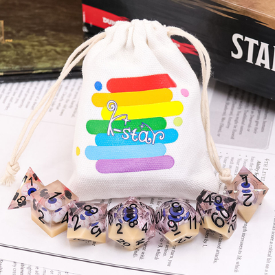 Hand Grinding Mini Polyhedral Dice Set Kokoh Serbaguna Untuk Kado