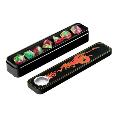 7 buah Set Dadu Gaming Polyhedral Manual Grinding Bahan Resin