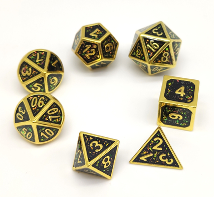 Set Dadu RPG Praktis GST Logam Polihedral Buatan Tangan Serbaguna