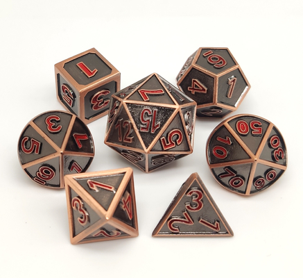 OEM Metal RPG Dice Set Hand Die Casting Die Casting Tepi Tajam Rapi