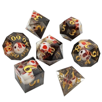 Set Dadu RPG Resin Alami Praktis Tahan Aus Ringan