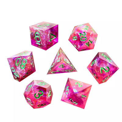 Handmade Sharp Edge Resin RPG Dice Portable Kokoh Polyhedron