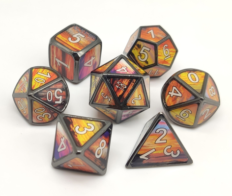 Kerajinan Polyhedron Mini RPG Dadu Bahan Paduan Seng Untuk Koleksi