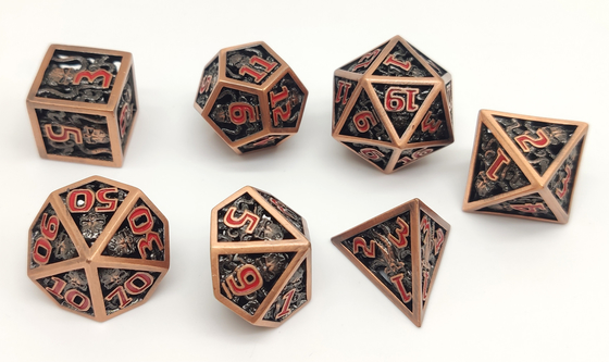 Handmade Antiwear Resin Polyhedral Dice Portable Untuk Shadowrun