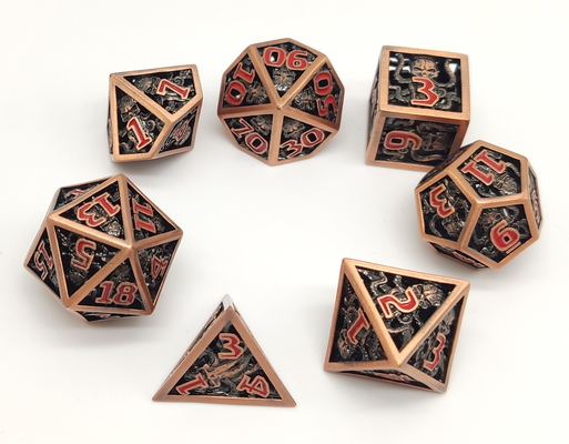 Set Dadu Polyhedral Kustom Massal Praktis Penggilingan Manual Tidak Berbau