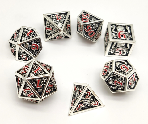 Set Dadu Polyhedral Keren Portabel Kokoh, Dadu Resin Ujung Tajam Tidak Berbau