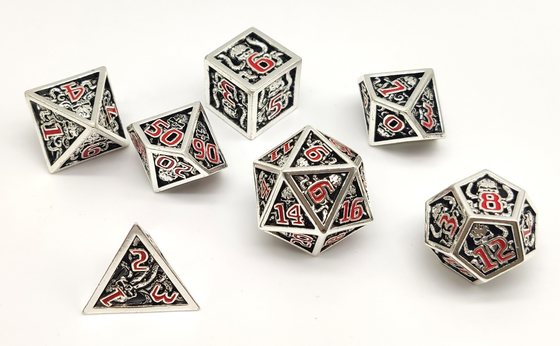 Set Dadu Polyhedral Keren Portabel Kokoh, Dadu Resin Ujung Tajam Tidak Berbau