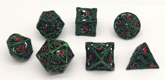 Dadu Polyhedral Logam Keren Buatan Tangan Praktis Tahan Lama Untuk Shadowrun