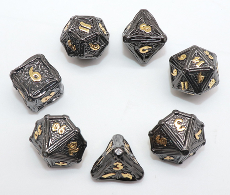 Dadu Miniatur Ukiran Tangan CE Set Poles Polihedral Serbaguna