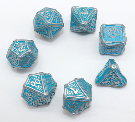 Tangan Dipoles Dadu Polyhedral Mini Tajam Set 7 Piece Untuk Koleksi