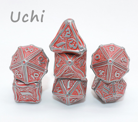 Set Dadu Polyhedral Mini Antiwear Praktis Buatan Tangan Tahan Lama