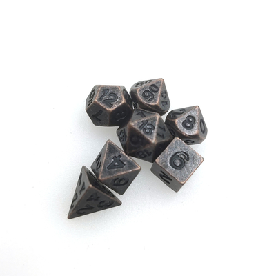 Rapi Tajam Tidak Beracun Kokoh Mini RPG Dadu Dadu Logam Kecil Serbaguna Praktis