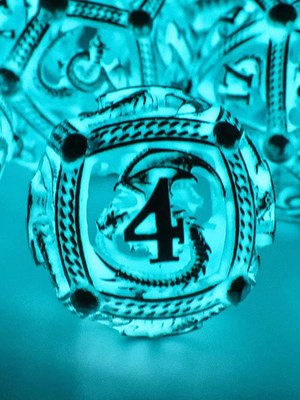 Fun RPG DND Dice Set Transparan Led Luminous Dice Dungeons and Dragons