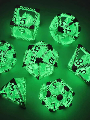 Hot Jual Logam Dadu DND Set Ujung Tajam Dadu Dadu Led Bercahaya Dadu