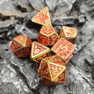Sulap mengumpulkan Dadu RPG Mini DND Mewah Untuk Permainan Keluarga Metal Polyhedral