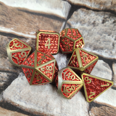 Sulap mengumpulkan Dadu RPG Mini DND Mewah Untuk Permainan Keluarga Metal Polyhedral