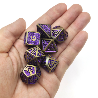 Mini RPG Dice 7 Piece Tiny Polyhedral Set menyihir Set Dadu mengumpulkan chip
