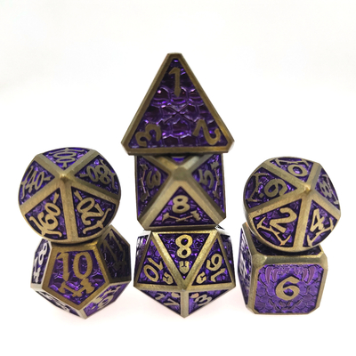 Mini RPG Dice 7 Piece Tiny Polyhedral Set menyihir Set Dadu mengumpulkan chip