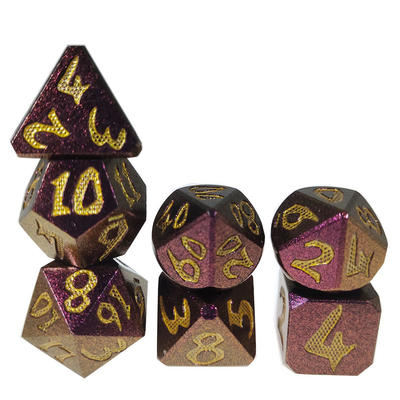 Logam Dadu Polyhedral Set Dadu Gaming Manual Ringan Mewah