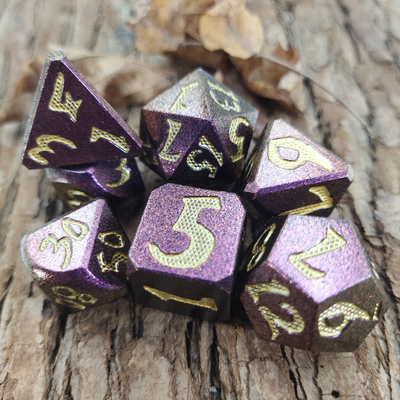 Logam Dadu Polyhedral Set Dadu Gaming Manual Ringan Mewah