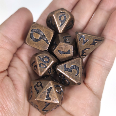 Tegaskan Kartu Terbuat Dadu Tembaga Set Dadu Set Tidak Berbau Untuk Koleksi Polyhedral