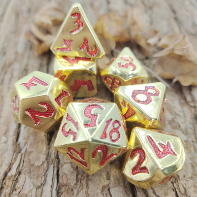 Set Dadu Polyhedral Mewah D4, D6, D8, D10, D12, D20 Dan D% Untuk Permainan Kartu RPG