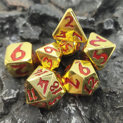 Set Dadu Polyhedral Mewah D4, D6, D8, D10, D12, D20 Dan D% Untuk Permainan Kartu RPG