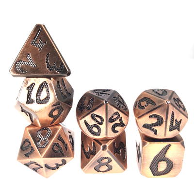 Dadu RPG Mini 7 Potongan Dadu Set Multifungsi Polyhedral Buatan Tangan Tidak Beracun