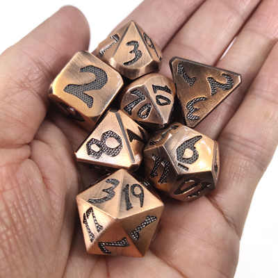 Dadu RPG Mini 7 Potongan Dadu Set Multifungsi Polyhedral Buatan Tangan Tidak Beracun