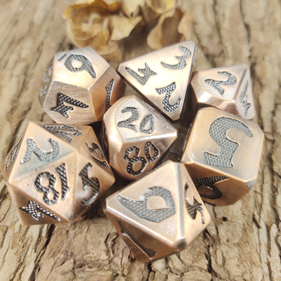 Dadu RPG Mini 7 Potongan Dadu Set Multifungsi Polyhedral Buatan Tangan Tidak Beracun
