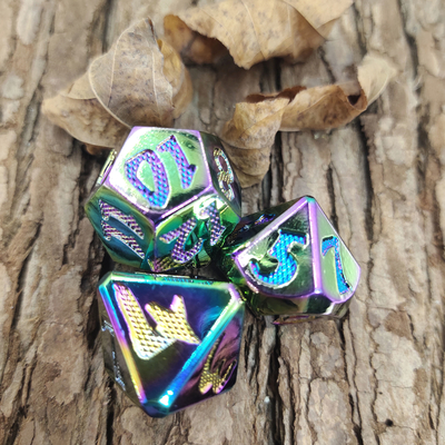 Card Game Surface Hand Carved Resin Polyhedral Dice Color Customization Pretty Dice Sets