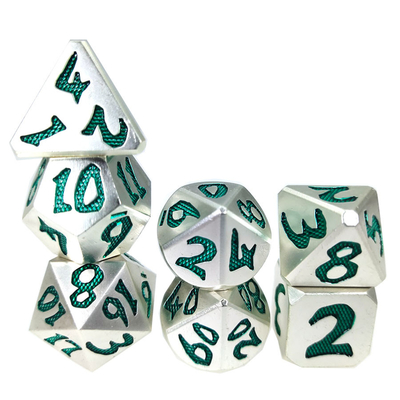 Tajam Dadu Dadu Set Logam Untuk Dungeon Dan Naga Menuangkan Tangan Polyhedral