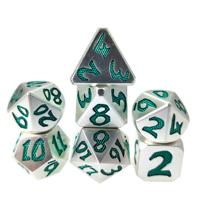 Zinc Alloy DND Mini Dice Set dadu buatan tangan yang tahan aus untuk DND atau RPG