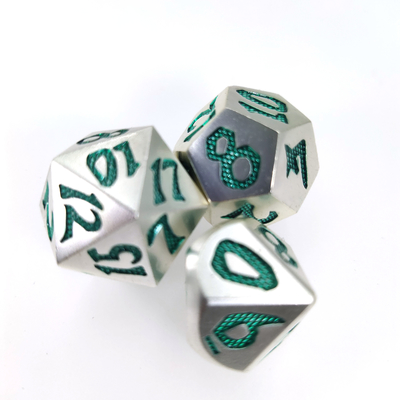Zinc Alloy DND Mini Dice Set dadu buatan tangan yang tahan aus untuk DND atau RPG