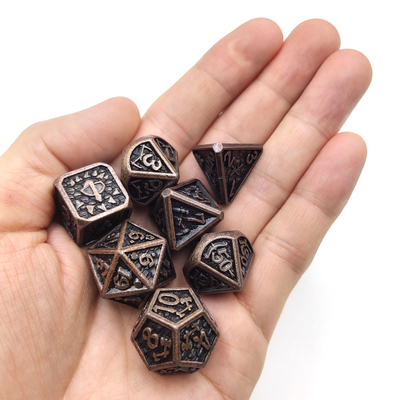 Set Dadu Logam Berat Tahan Aus Set Dadu Polihedral Buatan Tangan