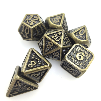 Pokemon Tahan Pakai Logam Dadu RPG Tajam Praktis Tabletop Gaming Dadu Hitam Polyhedral
