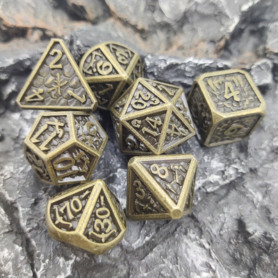 Board Game Card Dadu Rpg Ringan Logam Unik Dadu Set Cuprum