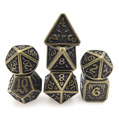 Board Game Card Dadu Rpg Ringan Logam Unik Dadu Set Cuprum