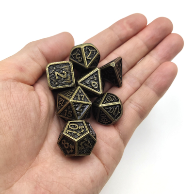 Board Game Card Dadu Rpg Ringan Logam Unik Dadu Set Cuprum