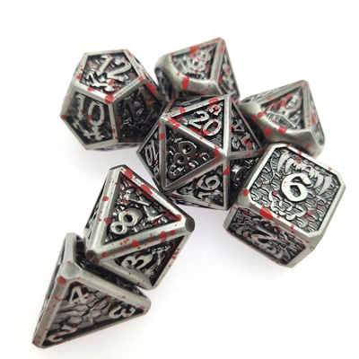 Tabletop Game Metal RPG Dice Tepi Tajam Rapi Liqui Role Playing Dice Games