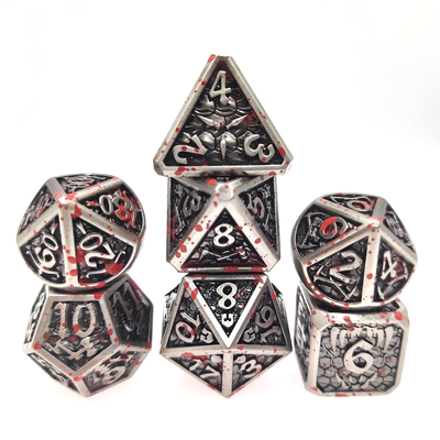 Tabletop Game Metal RPG Dice Tepi Tajam Rapi Liqui Role Playing Dice Games
