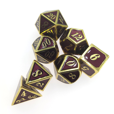 Tepi Tajam Set Dadu RPG Indah Set Dadu Gaming Multi Warna Memakai Polyhedral