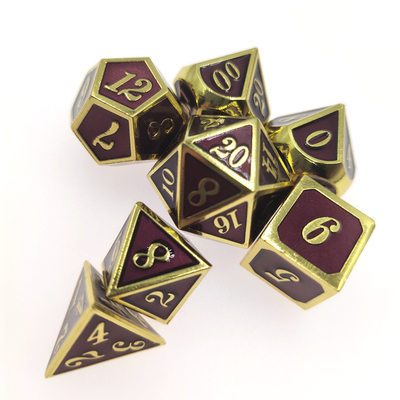 Tepi Tajam Set Dadu RPG Indah Set Dadu Gaming Multi Warna Memakai Polyhedral