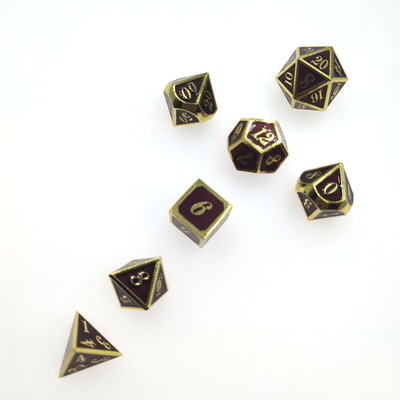 Tepi Tajam Set Dadu RPG Indah Set Dadu Gaming Multi Warna Memakai Polyhedral