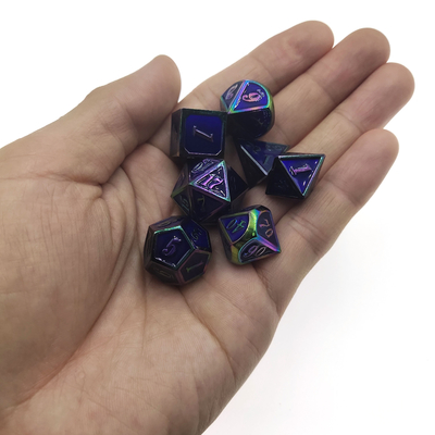 Set Dadu Polihedral Paduan Mini Untuk Ruang Bawah Tanah Dan Naga Tahan Lama