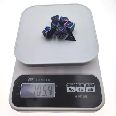 CE Precision Polyhedron Dice Set RPG OEM Alloy Untuk KTV Bar