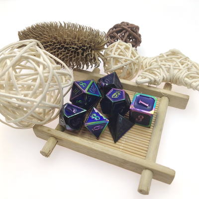 CE Precision Polyhedron Dice Set RPG OEM Alloy Untuk KTV Bar