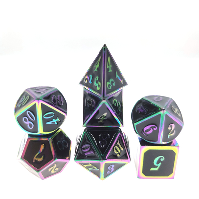 Dadu Polyhedron 12cm Set Menuangkan Tangan Tahan Lama Kokoh 7 Pcs