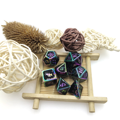 Dadu Polyhedron 12cm Set Menuangkan Tangan Tahan Lama Kokoh 7 Pcs
